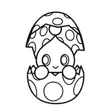 coloriage: Chao de Sonic X éclosion d'un œuf