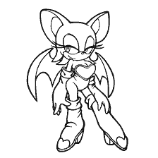coloriage: Le pistolet de Sonic X dans le contour