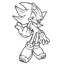 coloriage: Ombre de Sonic X pour la coloration
