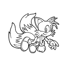 coloriage: Mailes Tails Puissance de Sonic X dans le style de coloration
