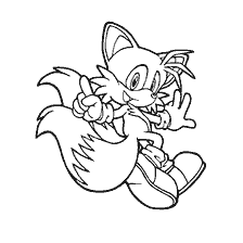 coloriage: Coloration par Miles le lièvre de Sonic X