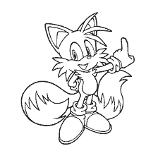 coloriage: Miles Prouer, personnage Sonic X