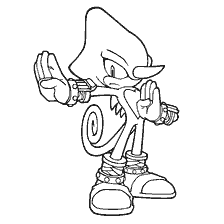 coloriage: Couleur Espio du dessin animé Sonic X