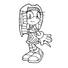 coloriage: Tikal de Sonic X dans la coloration