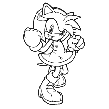 coloriage: Coloration Amy Rose de Sonic X