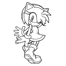 coloriage: Amy Rose de Sonic X pour la coloration