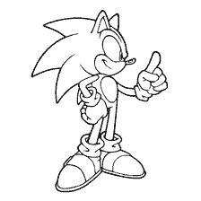 coloriage: Sonique Dessin X pour colorier