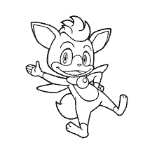 coloriage: Kawaiko de Sonic X, livre de coloration