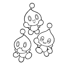 coloriage: Fun Chao de Sonic X, coloration avec des caractères