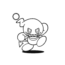coloriage: Evil Chao, un personnage de Sonic X, dans le style coloriage