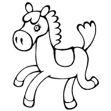 página para colorear: Animal para colorear - caballo