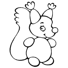 página para colorear: Ardilla para colorear