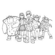 pagina da colorare: Coloring Team Hiccup dal cartone animato Come Preparare il Tuo Drago