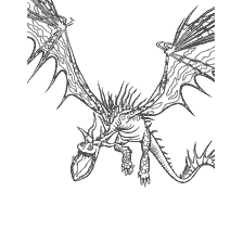 pagina da colorare: Dragon dal cartone animato Come domare un drago in un libro colorante