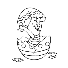 pagina da colorare: Piglet scoppia da un uovo colorato