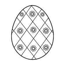 coloring page: Painting for an Easter egg with flowers