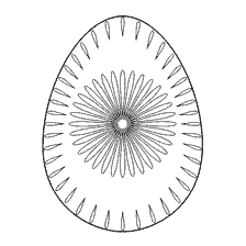 coloring page: Painting Painting Painting Easter Egg with Flower Pattern