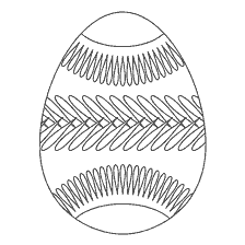 coloring page: Painting Easter egg with patterns