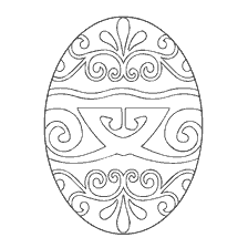 coloring page: Painting Easter egg with beautiful patterns