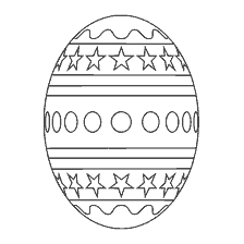 coloring page: Painting Easter eggs with patterns