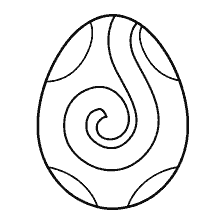 coloring page: Painting Easter egg with beautiful lines and patterns
