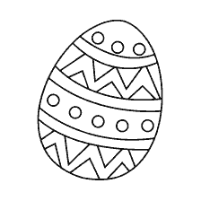 coloring page: Painting Easter egg with different patterns