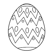 coloring page: Painting Easter egg with zigzag patterns