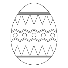 coloring page: Easter egg with patterns for coloring