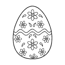 coloring page: Coloring Easter eggs Pisanka with flowers and patterns