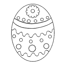 coloring page: Painting Easter egg with floral patterns