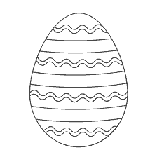 coloring page: Painting Easter egg with wavy patterns