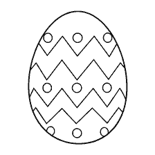 coloring page: Painting Easter egg with zigzag pattern