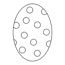 coloring page: Easter egg with round patterns for coloring