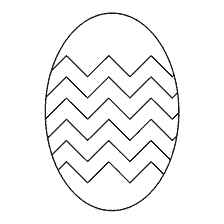 coloring page: Painting Easter egg with zigzag lines
