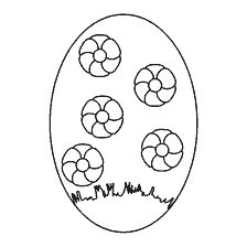 coloring page: Painting Easter egg with flowers