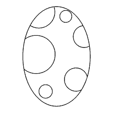 coloring page: Painting Easter eggs with circles