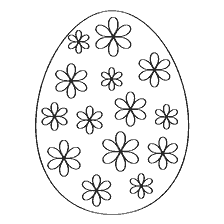 coloring page: Painting Easter Egg with Flowers