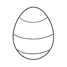 coloring page: Contour image of Easter egg for coloring