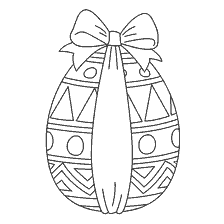 coloring page: Painting Easter Egg with a bow