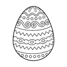 coloring page: Painting Easter egg with patterns