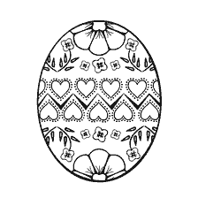 coloring page: Printout for Painting Easter Egg