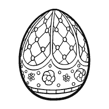 coloring page: Painting of an Easter egg for coloring