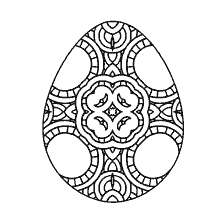 coloring page: Painting Painting Painting of Easter Egg with Pattern