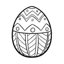 coloring page: Painting Easter egg with pattern