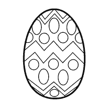 coloring page: Easter painted egg with patterns