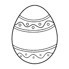 coloring page: Painting Easter eggs with patterns