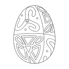 coloring page: Coloring Easter eggs Pisanka with patterns