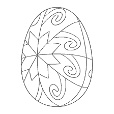 coloring page: Painting of an Easter egg for coloring