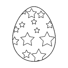 coloring page: Painting Easter Egg with Stars