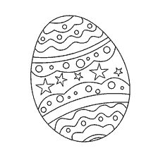 coloring page: Easter egg for coloring with patterns